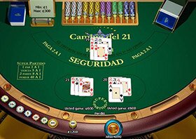 Cambio del 21 - un veintiuno con 2 manos (izquierda y derecha)