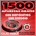 1500 apuestas gratis en Platinum Play