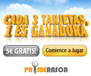 �1 de cada 3 tarjetas gana en Prime Rasca!