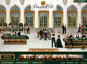 El lobby o sala de espera de Grand Play Casino